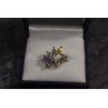 925 Sterling Silver Multicolor CZ Ring Size 9