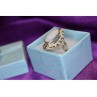 925 STERLING SILVER MOTHER OF PEARL & MARCASITES RING SIZE 6.5