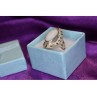 925 STERLING SILVER MOTHER OF PEARL & MARCASITES RING SIZE 6.5