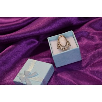 925 STERLING SILVER MOTHER OF PEARL & MARCASITES RING SIZE 6.5