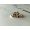 925 Sterling Silver Gold Plated Pink Topaz Earrings