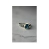 925 Sterling Silver Blue Spinel Ring Size 6