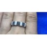 925 Sterling Silver Black Spinel Ring Size 8