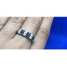 925 Sterling Silver Black Spinel Ring Size 8