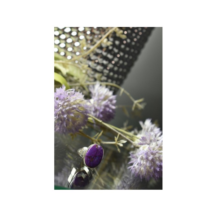 925 Sterling Silver Sodalite Ring Size 6.5