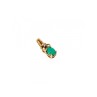 10K YELLOW GOLD EMERALD & DIAMOND PENDANT