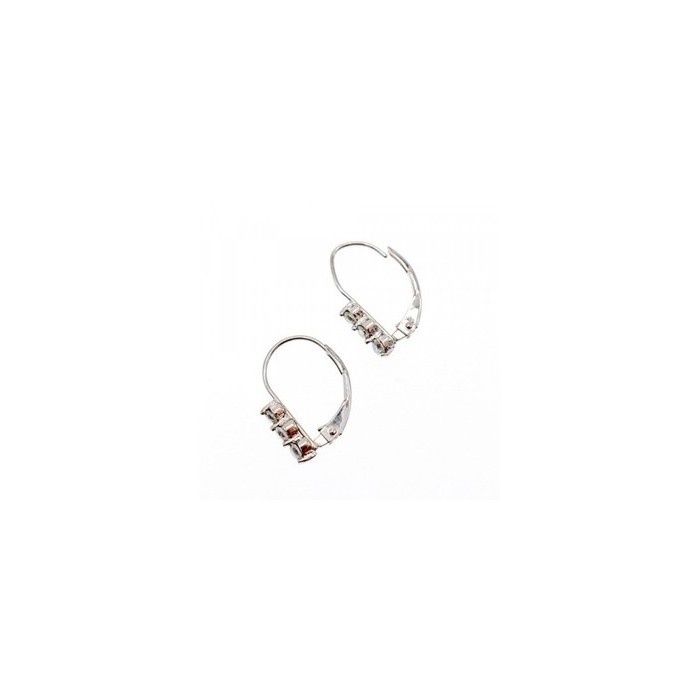 14K White Gold Diamonds Earrings