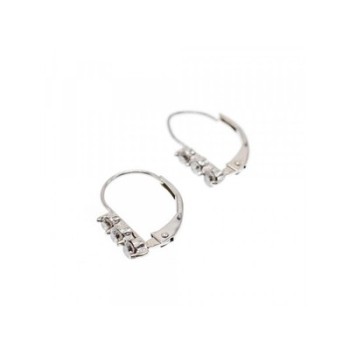 14K White Gold Diamonds Earrings