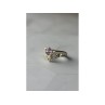 925 Sterling Silver Amethyst Openwork Ring Size 6.5