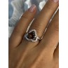 925 Sterling Silver Spinel & CZ Ring Size 7