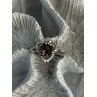 925 Sterling Silver Spinel & CZ Ring Size 7