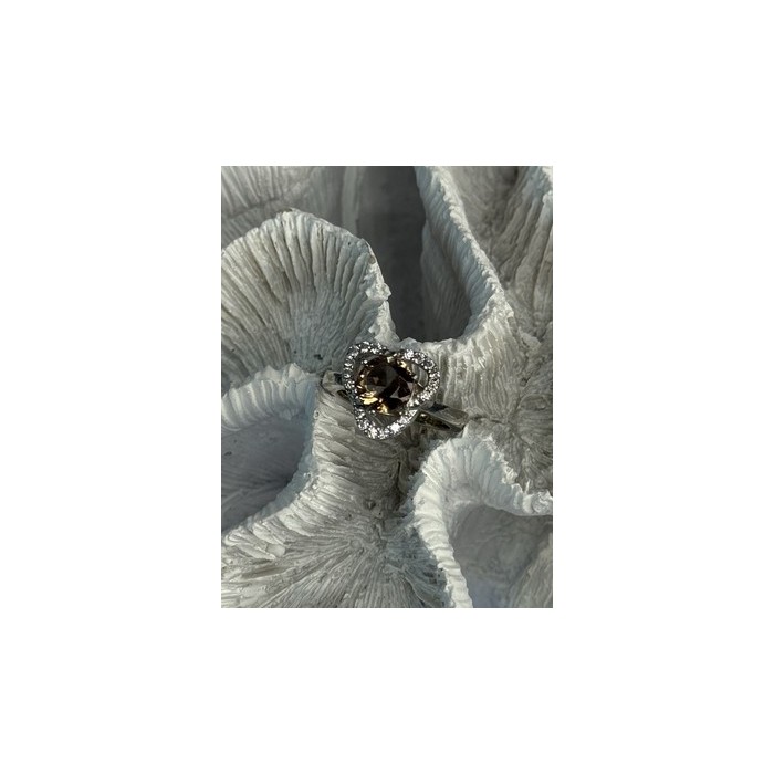925 Sterling Silver Spinel & CZ Ring Size 7