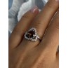 925 Sterling Silver Spinel & CZ Ring Size 7