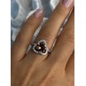 925 Sterling Silver Spinel & CZ Ring Size 7