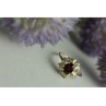 925 Sterling Silver Rubellite & CZ Ring Size 11
