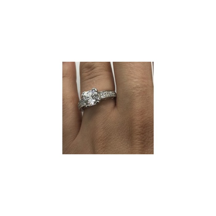 925 Sterling Silver CZ Ring Size 6.5