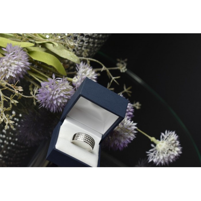 925 Sterling Silver CZ Band Ring Size 10