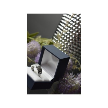 925 Sterling Silver CZ Band Ring Size 10