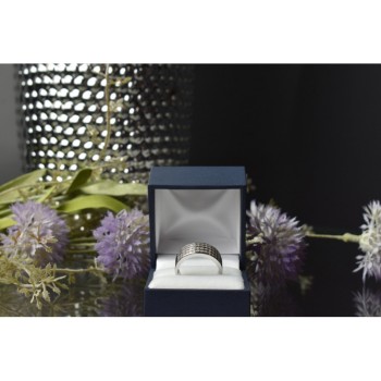 925 Sterling Silver CZ Band Ring Size 10