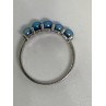 925 Sterling Silver With Simulated Teal Colored Pearls Ring Size-7