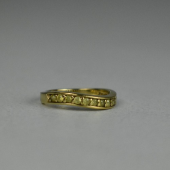 925 Sterling Silver Gold Plated Spinel Ring Size 6.5