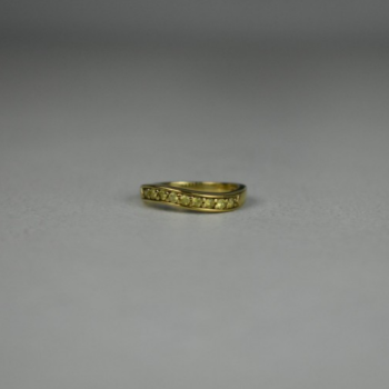 925 Sterling Silver Gold Plated Spinel Ring Size 6.5