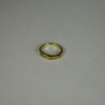 925 Sterling Silver Gold Plated Spinel Ring Size 6.5