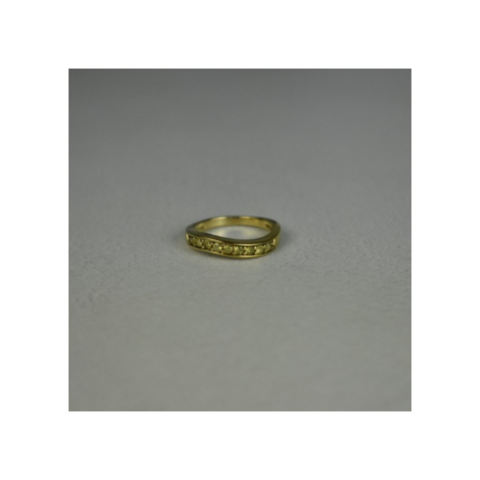 925 Sterling Silver Gold Plated Spinel Ring Size 6.5