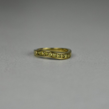 925 Sterling Silver Gold Plated Spinel Ring Size 6.5