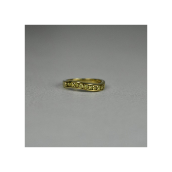 925 Sterling Silver Gold Plated Spinel Ring Size 6.5