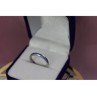 925 Sterling Silver Blue CZ Band Ring Size 6.5