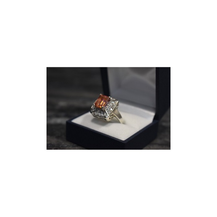 925 Sterling Silver Spinel & Goshenite Ring Size 10