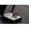 925 Sterling Silver Spinel & Goshenite Ring Size 10