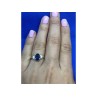 925 Sterling Silver Sapphire & CZ Ring Size 6.5
