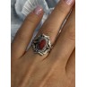 Vintage 925 Sterling Silver Agate Ring Size 6