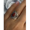 Vintage 925 Sterling Silver Agate Ring Size 6