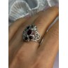 925 Sterling Silver Ruby & Multicolor Gemstones Ring Size 8