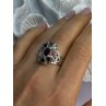 925 Sterling Silver Ruby & Multicolor Gemstones Ring Size 8