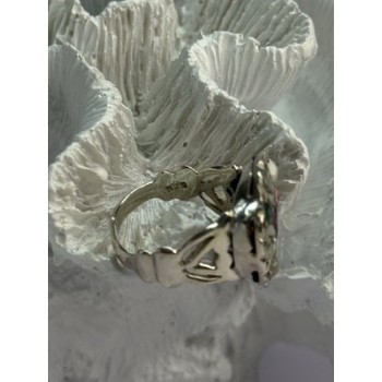 925 Sterling Silver Ruby & Multicolor Gemstones Ring Size 8