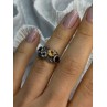 925 STERLING SILVER GARNET, CITRINE, TOPAZ,  AMETHYST & MARCASITE RING SIZE 5.5