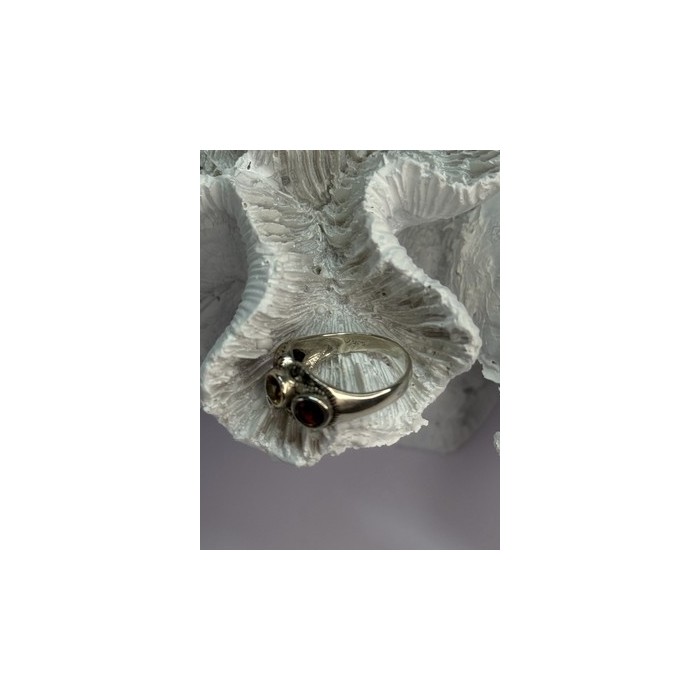 925 STERLING SILVER GARNET, CITRINE, TOPAZ,  AMETHYST & MARCASITE RING SIZE 5.5