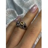 925 STERLING SILVER GARNET, CITRINE, TOPAZ,  AMETHYST & MARCASITE RING SIZE 5.5