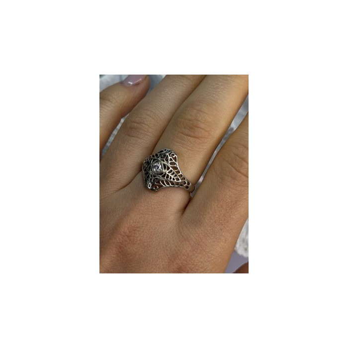 925 Sterling Silver Beryl Ring Size 8