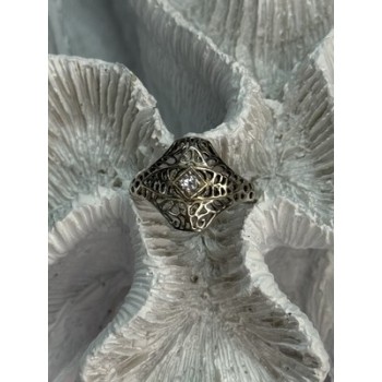 925 Sterling Silver Beryl Ring Size 8