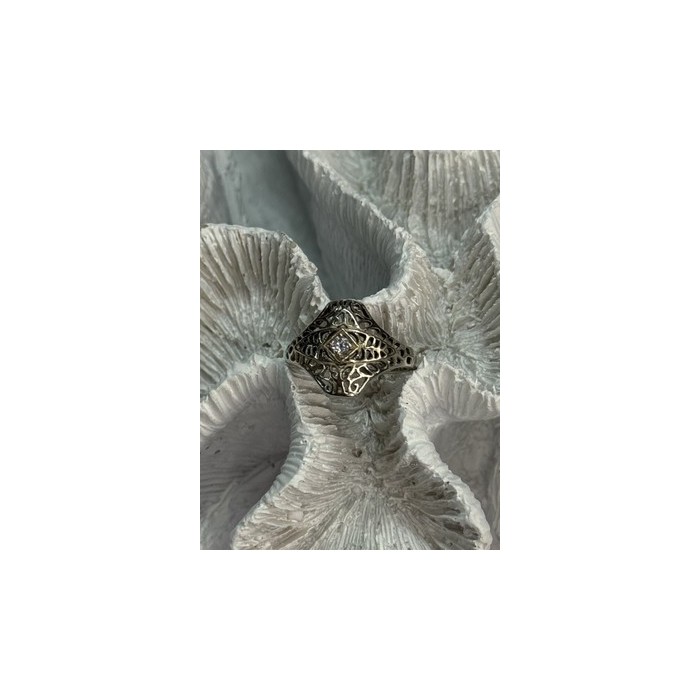 925 Sterling Silver Beryl Ring Size 8