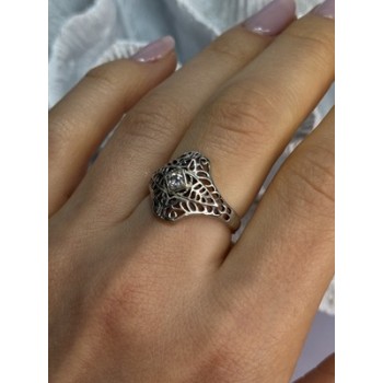 925 Sterling Silver Beryl Ring Size 8