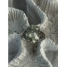 925 Sterling Silver Pale Green Amethyst Ring Size 7