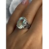 925 Sterling Silver Pale Green Amethyst Ring Size 7