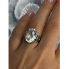925 Sterling Silver Pale Green Amethyst Ring Size 7