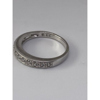 925 Sterling Silver CZ Ring Size 7.75